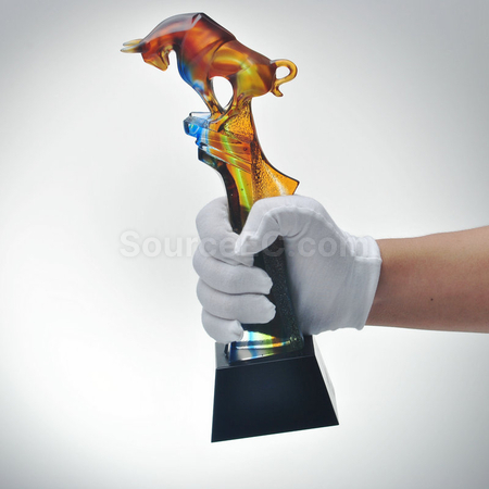 Customization Colored Glaze Crystal Trophy Promotional Products