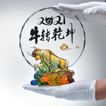 Customization Colored Glaze Crystal Trophy Promotional Products