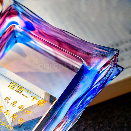 Customization Colored Glaze Crystal Trophy Promotional Products