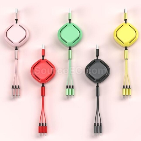 Customization Macaron One-To-Three Charging Cable Promotional Products