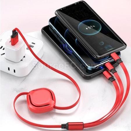 Customization Macaron One-To-Three Charging Cable Promotional Products