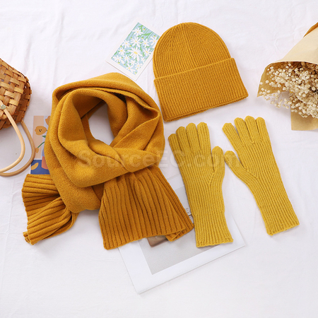 Customization Three-Piece Scarf Gloves Promotional Products