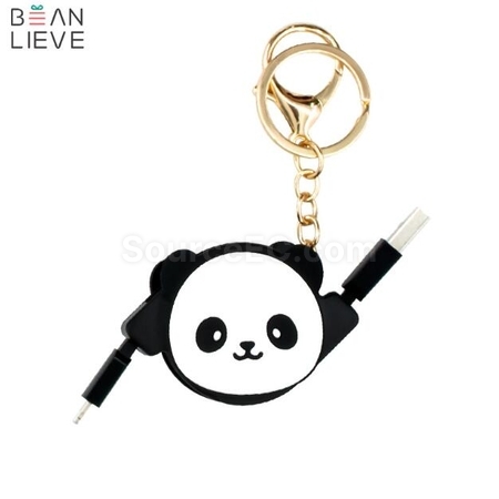Customization Cartoon Panda Telescopic Data Cable Promotional Products
