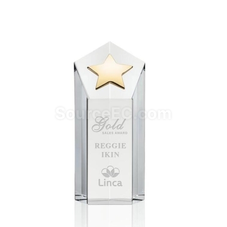 Customization Metal Star Crystal Trophy Promotional Products