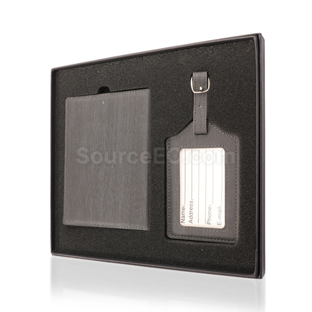 Customization PU Luggage Tag and Passport Case Gift Set Promotional Products