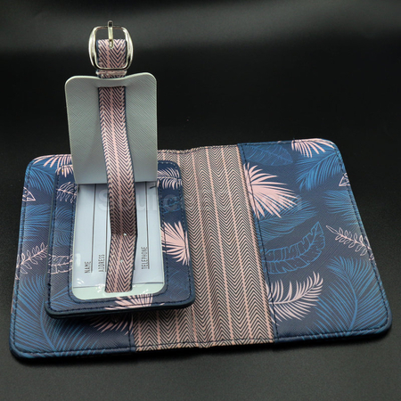 Customization PU Luggage Tag and Passport Case Gift Set Promotional Products
