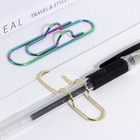 Customization Creative Notebook Paper Clip Fixed Pen Holder Promotional Products