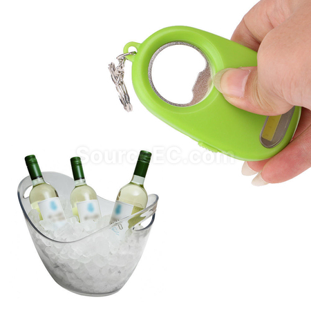 Customization Bottle Opener Keychain  With Torch Promotional Products