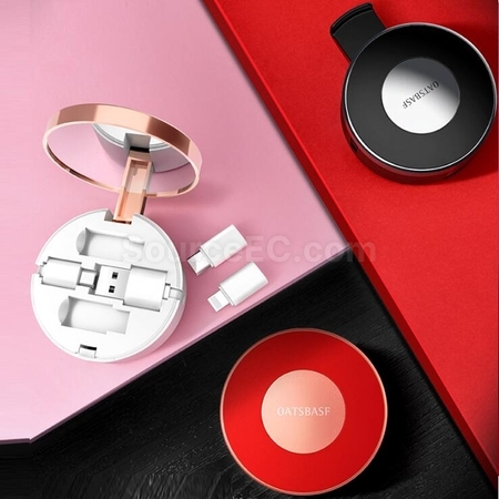 Customization Makeup Mirror Comes With Bracket Telescopic Three-In-One Data Cable Promotional Products