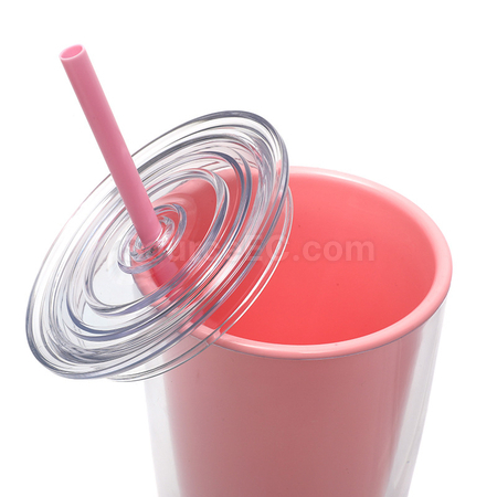 Customization Double-layer Straw Cup Promotional Products