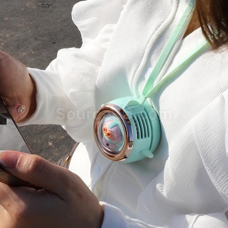 Customization Space Capsule Hanging Neck Mute Small Fan Promotional Products