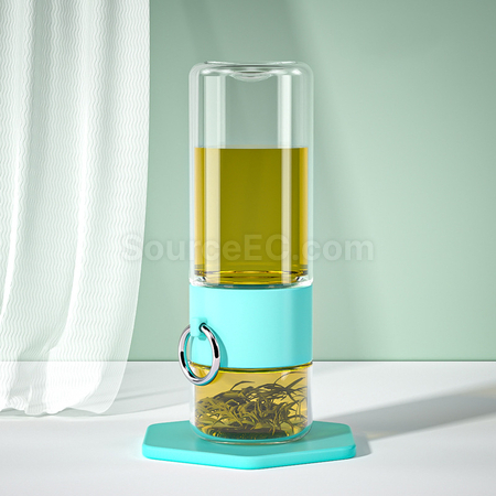 Customization Portable Glass Mug with Infuser Promotional Products
