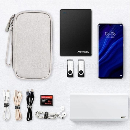 Customization Double-Layer Data Cable Mobile Power Earphone Storage Bag Promotional Products