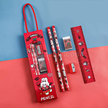 Customization Five-Piece Cartoon Stationery Pencil Set Promotional Products