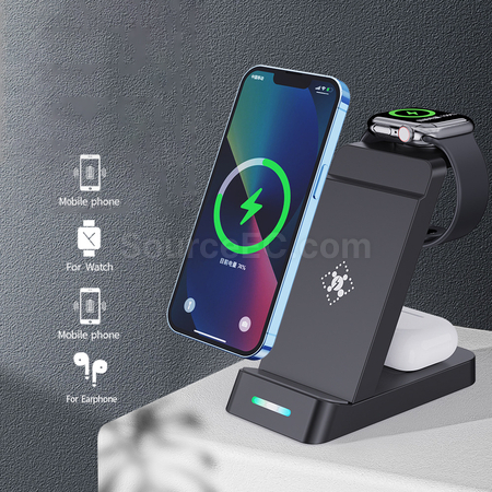 Customization 3-In-1 Wireless Charging Stand Promotional Products
