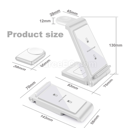 Customization 3-In-1 Wireless Charging Stand Promotional Products