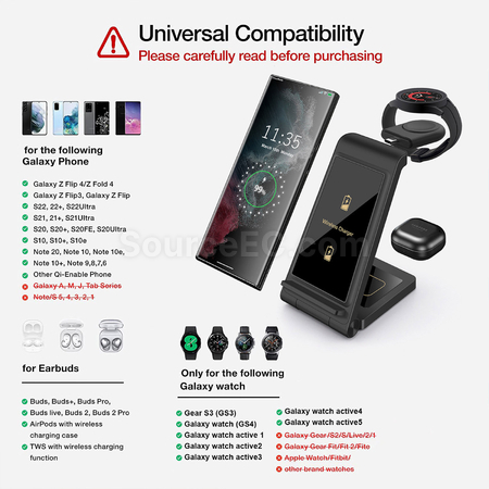 Customization 3-In-1 Wireless Charging Stand Promotional Products