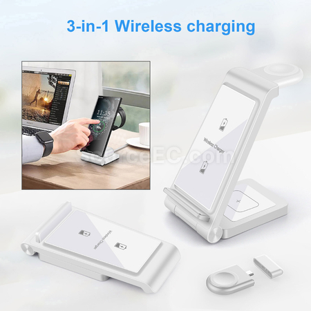 Customization 3-In-1 Wireless Charging Stand Promotional Products