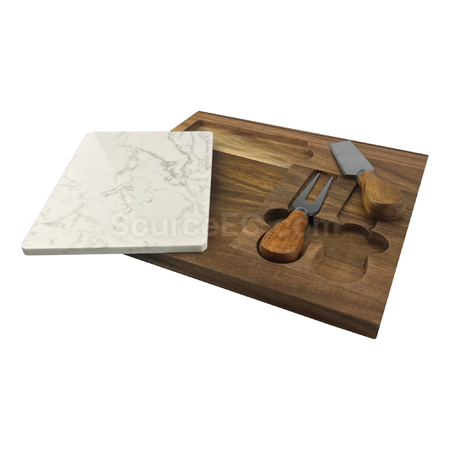 Customization Fuzo Marble Cheeseboard with Knife Set Promotional Products