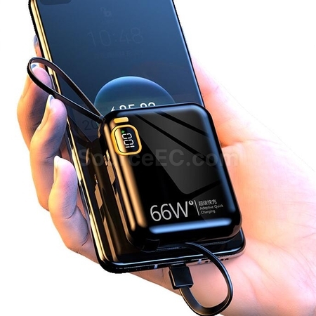 Customization Portable Self-Contained Line Portable Fast Charging Power Bank Promotional Products