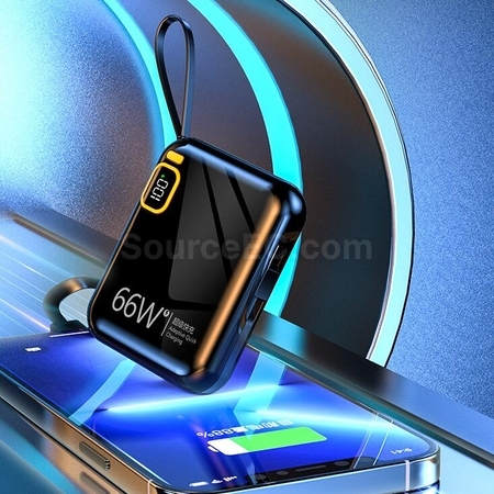 Customization Portable Self-Contained Line Portable Fast Charging Power Bank Promotional Products