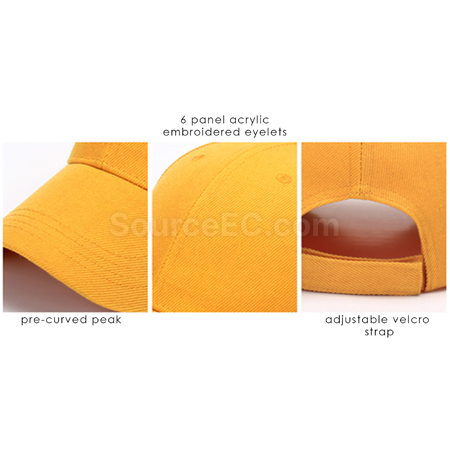 Customization Orega 6 Panel Heavy Acrylic Cap Promotional Products