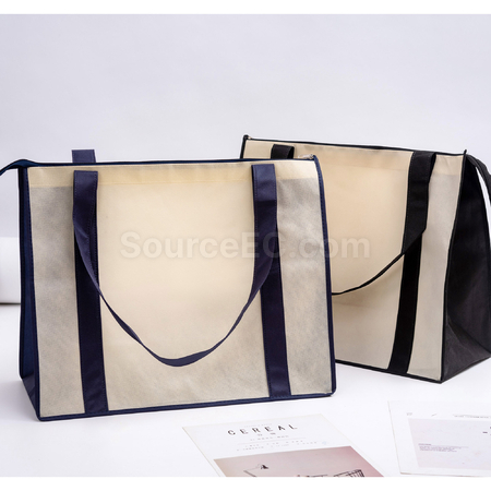 Customization Non Woven Large Zipped Shopping Bag Promotional Products