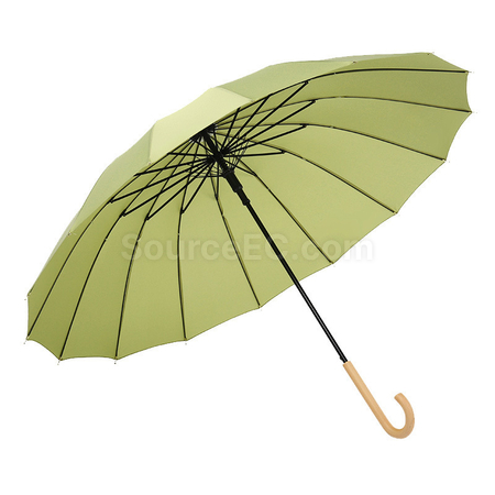 Customization 16Bone Wooden Handle Straight Umbrella Promotional Products