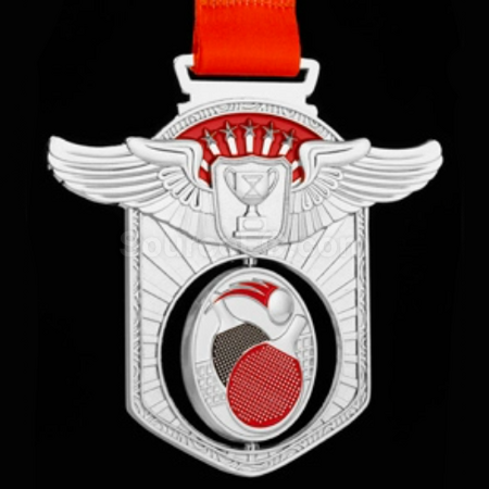 Customization Table Tennis Hollow Rotating Medal Promotional Products