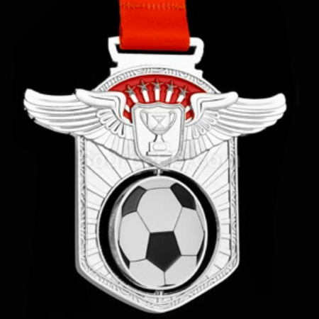 Customization Football Hollow Rotating Medal Promotional Products