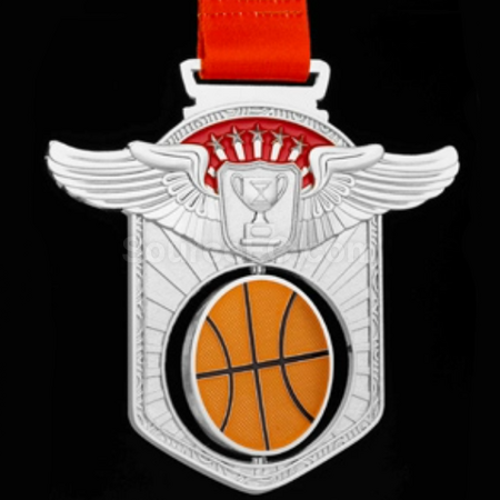 Customization Basketball Hollow Rotating Medal Promotional Products