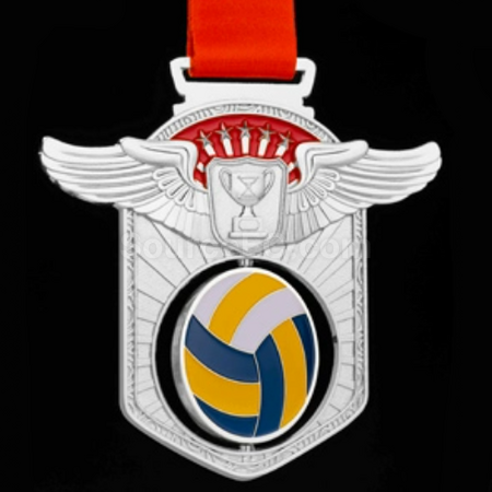 Customization Volleyball Hollow Rotating Medal Promotional Products