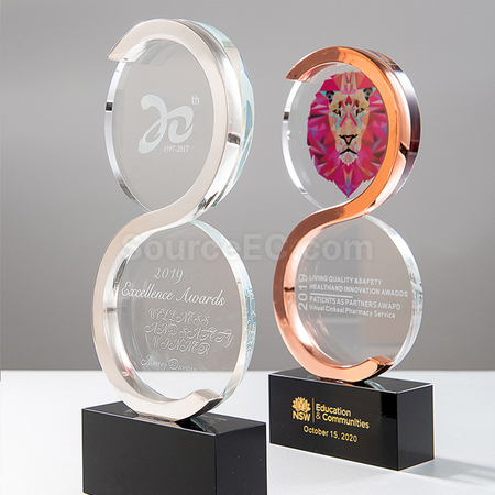 Customization Metal geometric crystal trophy Promotional Products