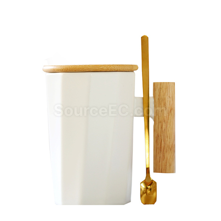 Customization Wooden Handle Ceramic Mug Promotional Products