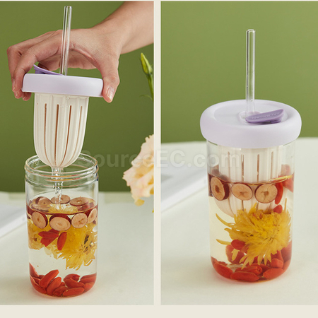Customization Straw Glass Cup Promotional Products