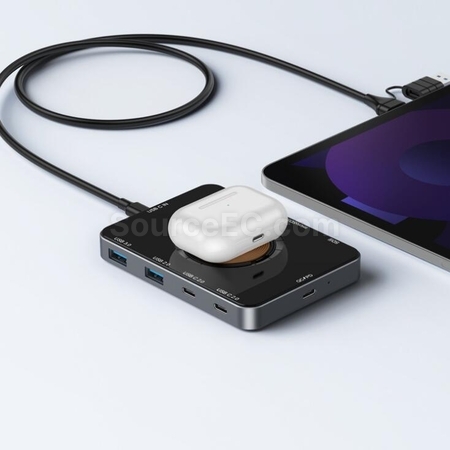 Customization Type-c Docking Station 15W Wireless Fast Charging Promotional Products