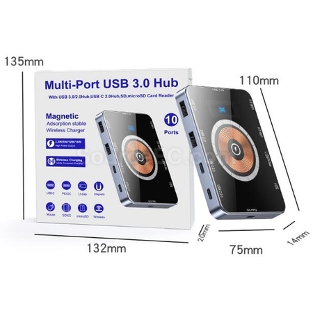 Customization Type-c Docking Station 15W Wireless Fast Charging Promotional Products