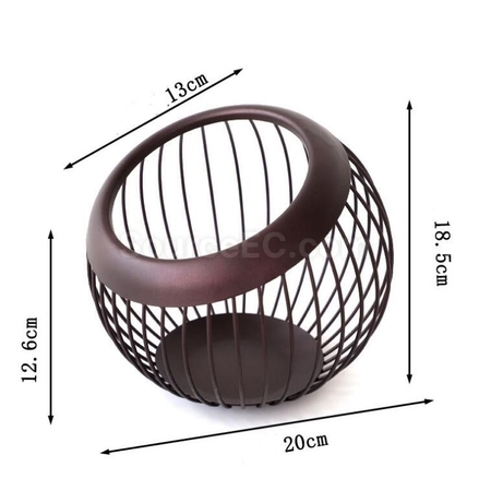 Customization Coffee Capsule Fruit Wrought Iron Storage Basket Promotional Products
