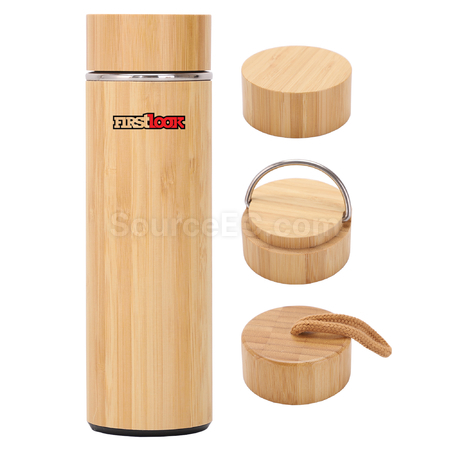 Customization Portable Bamboo Shell Thermos Cup With Cover Promotional Products