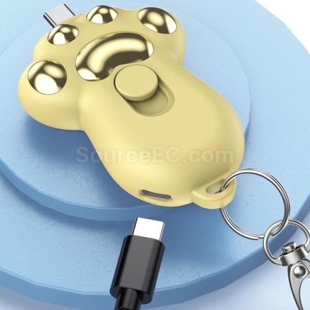 Customization Wireless Retractable Plug Keychain Mini Power Bank Promotional Products