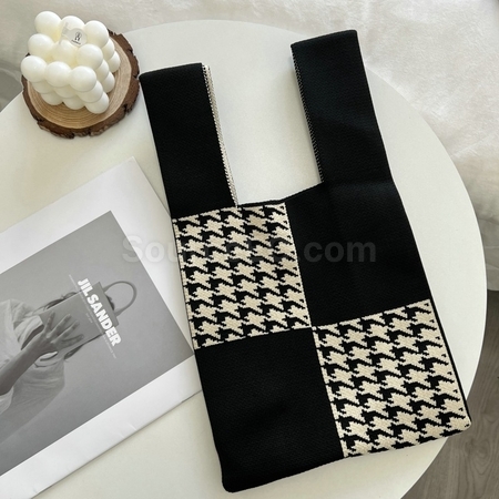 Customization Knitted Houndstooth Bag Promotional Products