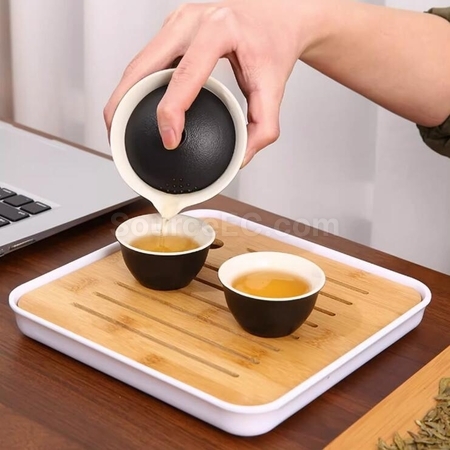 Customization Kung Fu Tea One Pot Three Cups Travel Outdoor Portable Set Promotional Products