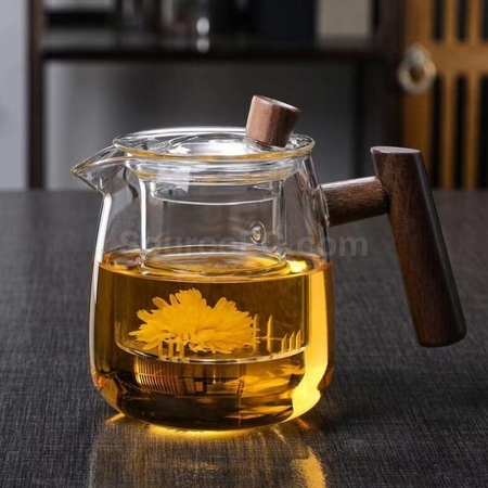 Customization Glass Heat-Resistant Tea And Water Separation Tea Set Promotional Products