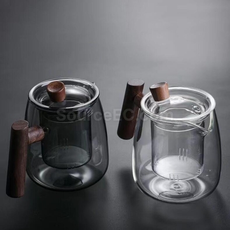 Customization Glass Heat-Resistant Tea And Water Separation Tea Set Promotional Products