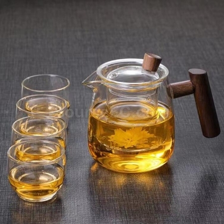 Customization Glass Heat-Resistant Tea And Water Separation Tea Set Promotional Products