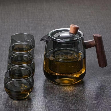 Customization Glass Heat-Resistant Tea And Water Separation Tea Set Promotional Products
