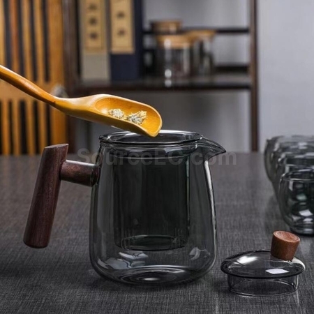 Customization Glass Heat-Resistant Tea And Water Separation Tea Set Promotional Products