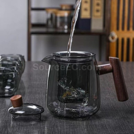 Customization Glass Heat-Resistant Tea And Water Separation Tea Set Promotional Products