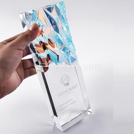 Customization Colorful Glory Brilliant Color-changing Crystal Trophy Promotional Products