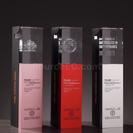 Customization Eye-Catching Metal Crystal Trophy Promotional Products